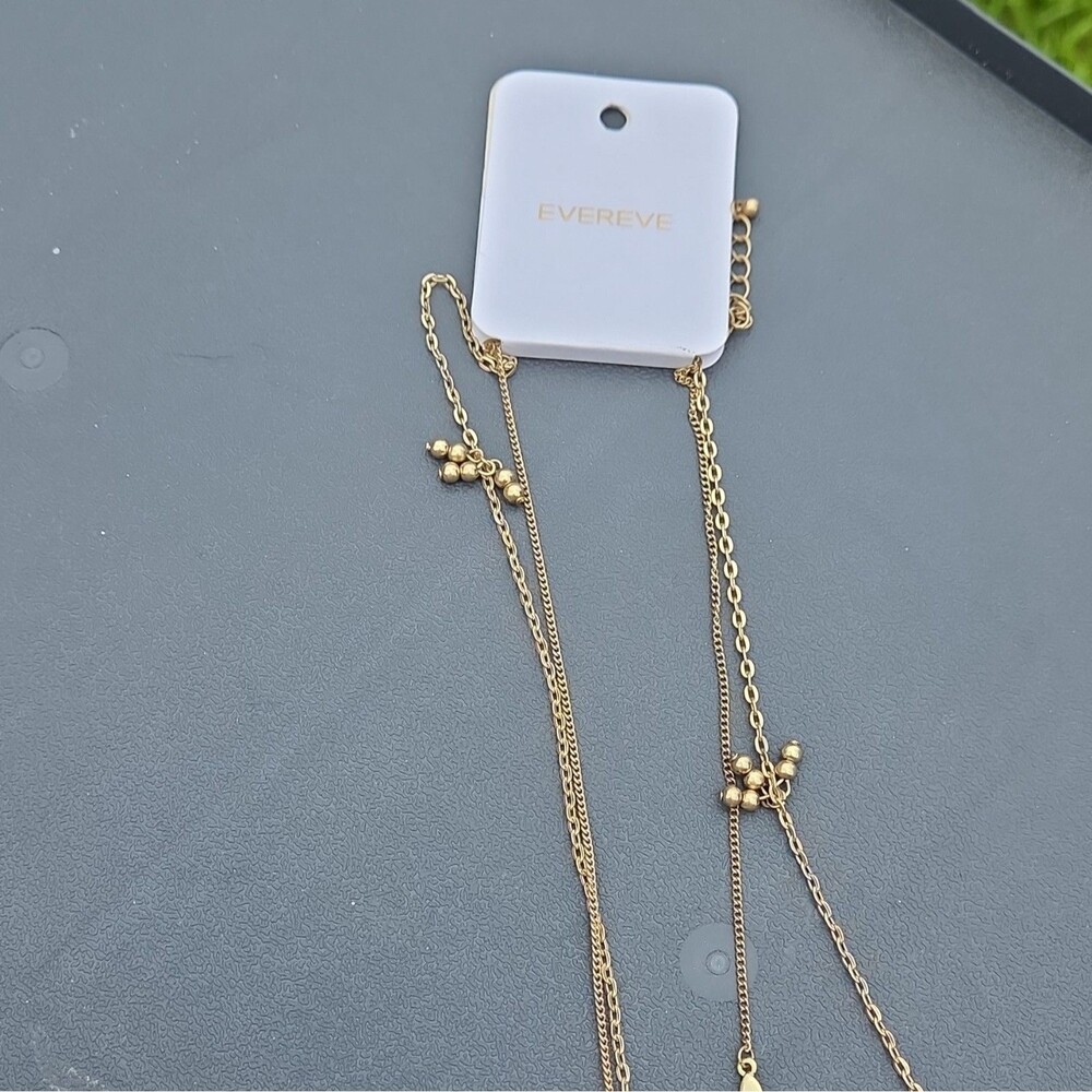Evereve Gold Multi-Layer Bead Necklace